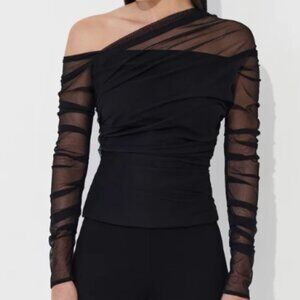Sheer Off-Shoulder Monroe Top from Marcella NY